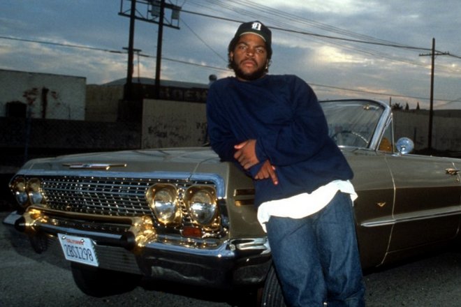 Ice Cube in the movie Boyz n the Hood