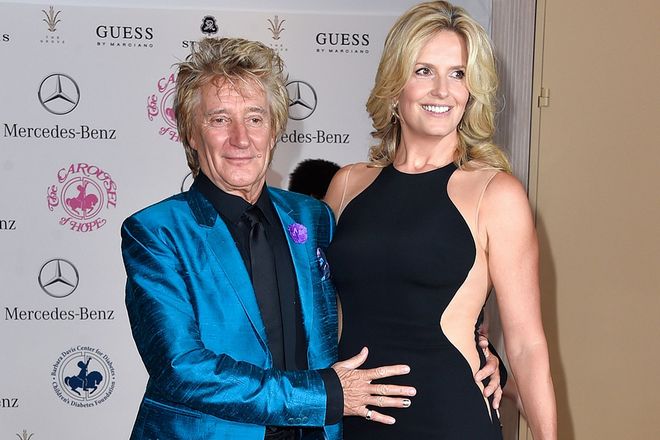 Rod Stewart and his wife, Penny Lancaster