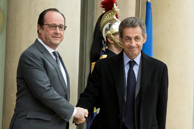 Nicolas Sarkozy and François Hollande
