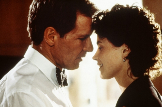 Harrison Ford and Julia Ormond in the movie Sabrina