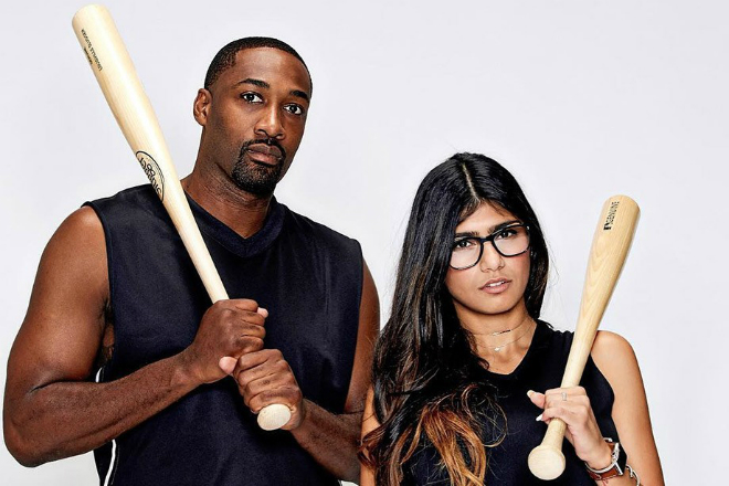 Mia Khalifa and Gilbert Arenas host the show Out of Bounds