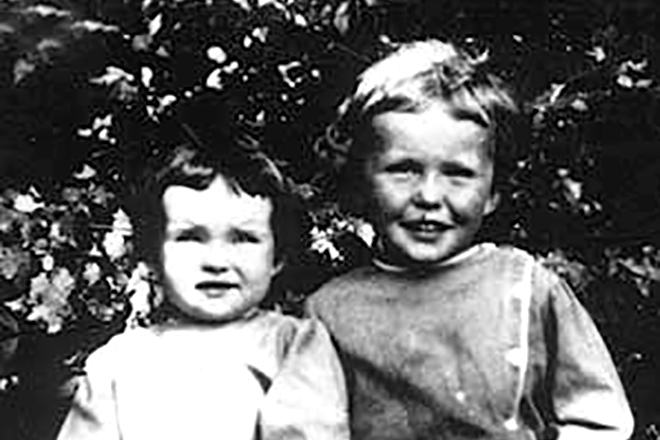 Katharine Hepburn with her brother