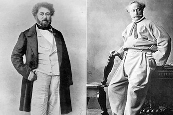 Alexandre Dumas and his son, Alexandre Dumas