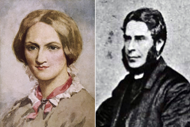 Charlotte Brontë with her husband, Arthur Bell Nicholls
