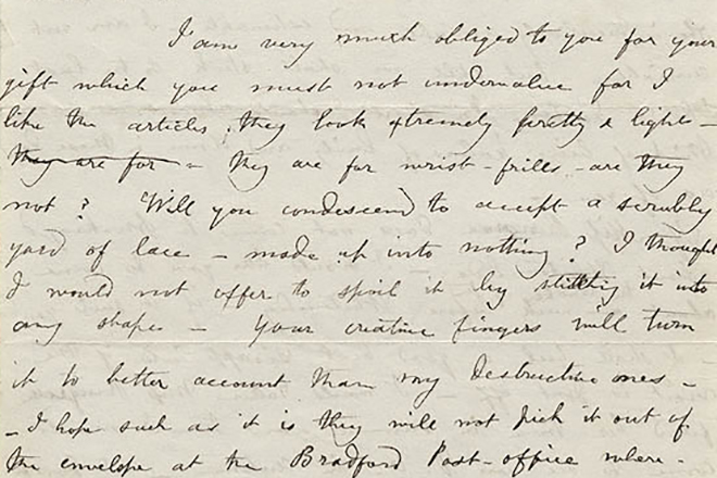 The handwriting of Charlotte Brontë