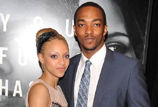 Anthony Mackie with his wife, Sheletta Chapital