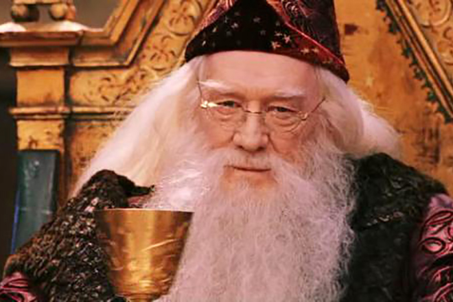 Richard Harris in the movie Harry Potter and the Sorcerer's Stone