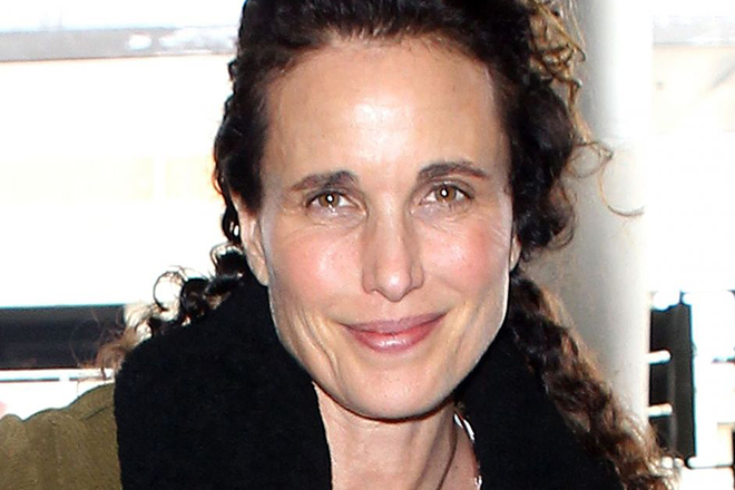 Andie MacDowell without makeup