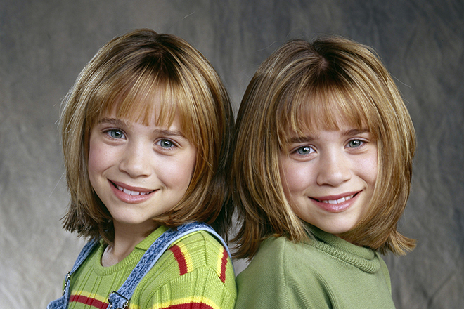 Mary-Kate and Ashley Olsen as children