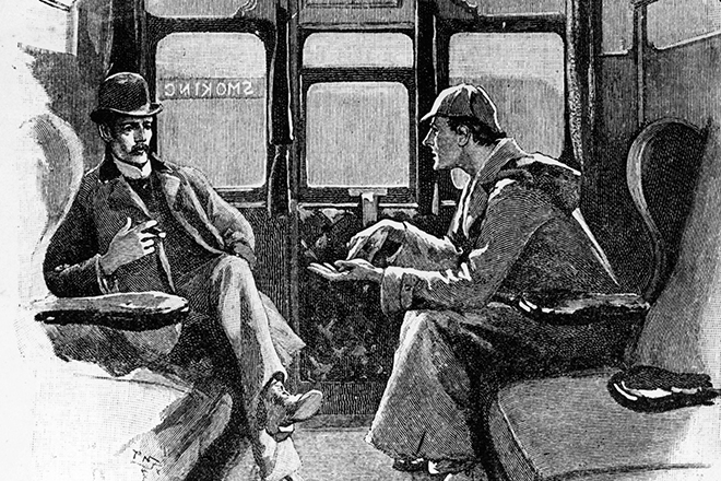 An illustration of Arthur Conan Doyle's book about Sherlock Holmes