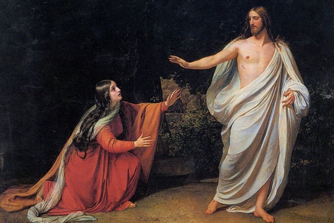 Mary Magdalene and Jesus Christ