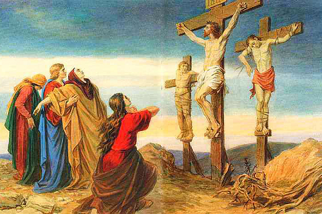 Mary Magdalene was the witness of the crucifixion of Jesus Christ