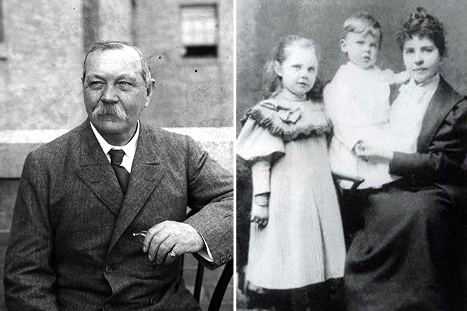 Arthur Conan Doyle and his first wife Louisa with their children