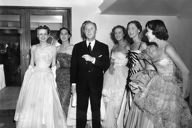Christian Dior and his models