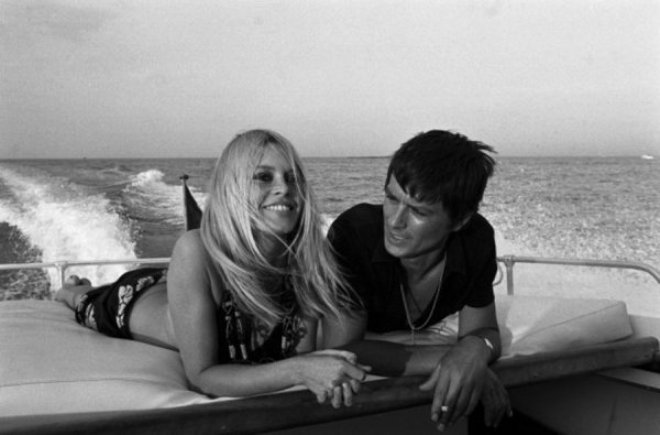 Brigitte Bardot and Alain Delon