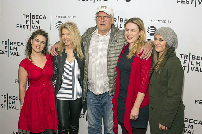 Chevy Chase with family