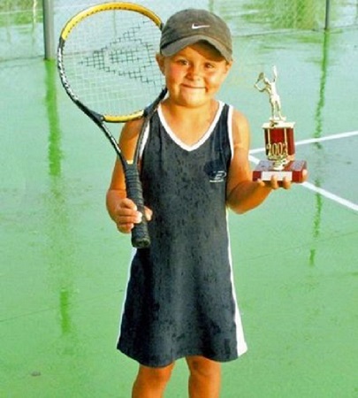 A very young Ashleigh Barty