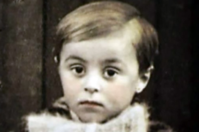 Luciano Pavarotti in his childhood