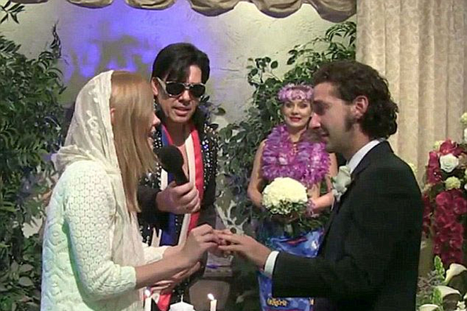 The wedding of Mia Goth and Shia LaBeouf