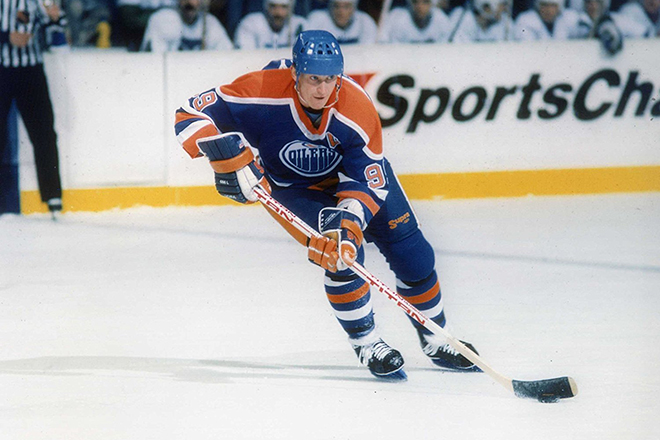 Wayne Gretzky on the hockey rink