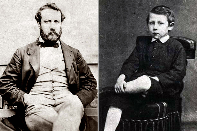 Jules Verne with his son Michel