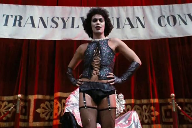 Tim Curry in the movie The Rocky Horror Picture Show