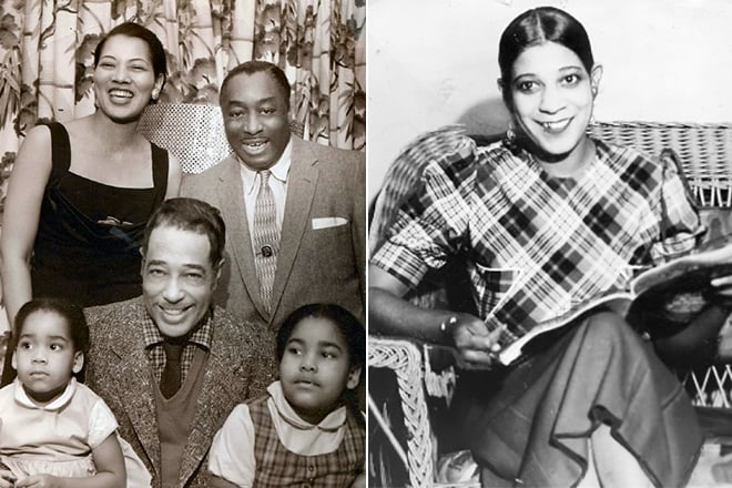 Duke Ellington with his family