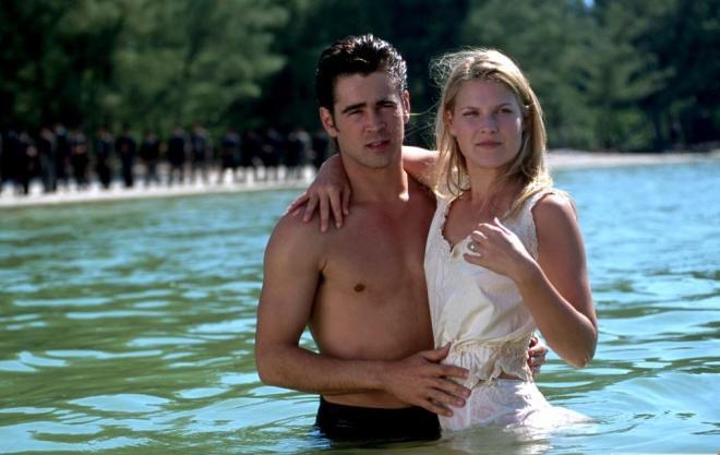 Colin Farrell and Ali Larter in American Outlaws
