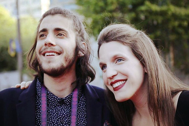 Salvador Sobral with his sister