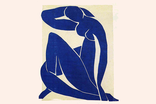 Painting by Henri Matisse Blue Nude