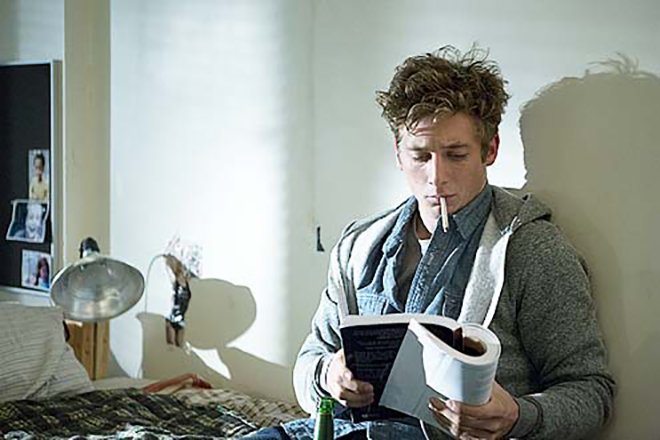 Jeremy Allen White with a cigarette in the TV series Shameless