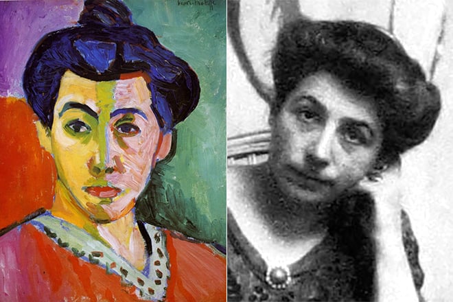 The painting of Henri Matisse Portrait of Madame Matisse. The Green Line