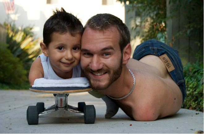 Nick Vujicic is an inspirational example for disabled people