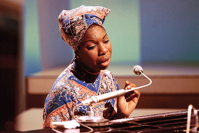 Nina Simone on the stage