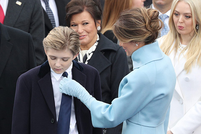 Barron Trump at his father's inauguration