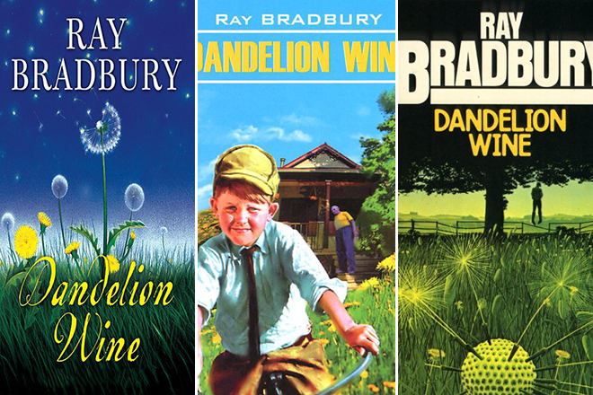 Covers of Ray Bradbury's novel Dandelion Wine