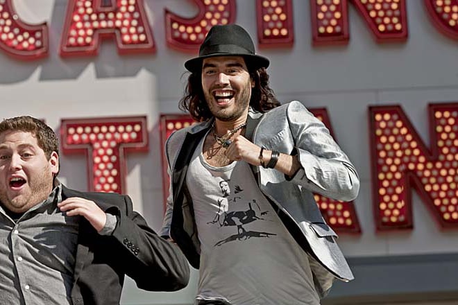 Russell Brand in the movie Get Him to the Greek
