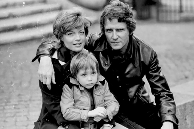Romy Schneider, Harry Meyen, and their son