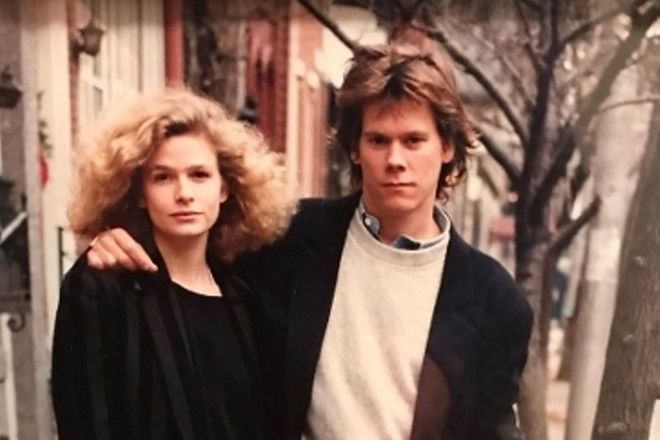 Young Kevin Bacon and his wife, Kyra Sedgwick
