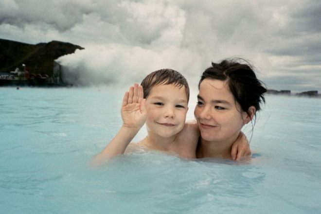 Björk and her son Sindri