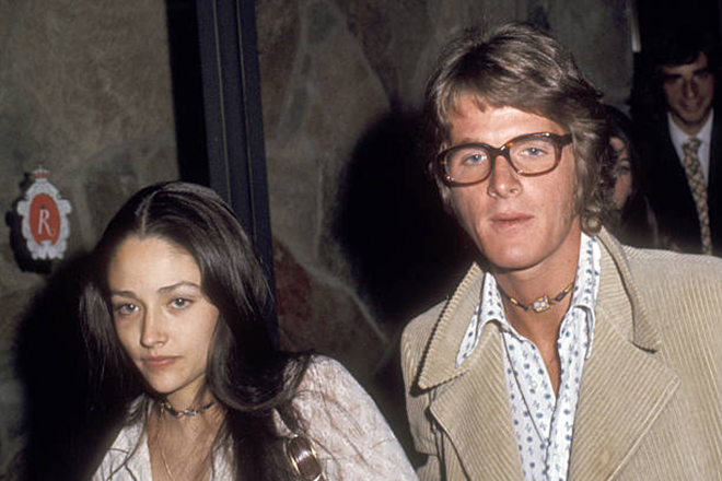 Olivia Hussey and her first husband, Dean Paul Martin