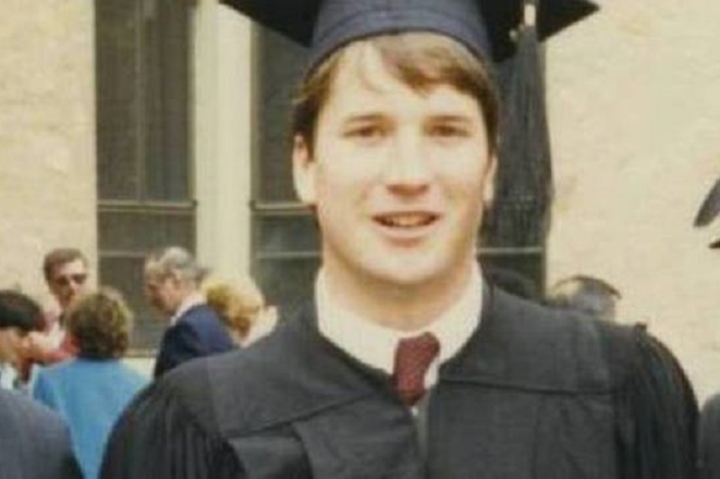 Brett Kavanaugh, pictured at his Yale graduation