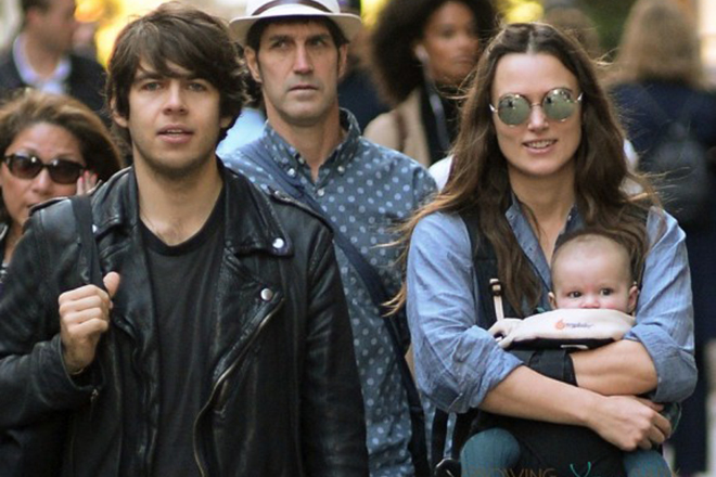 James Righton and Keira Knightley with their daughter
