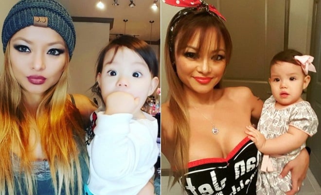 Tila Tequila with her daughter