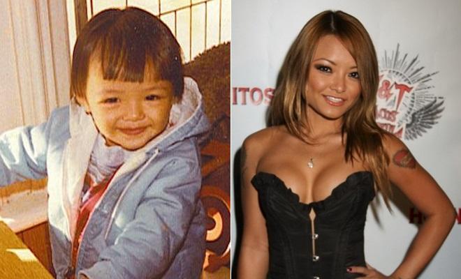 Tila Tequila in her childhood and today
