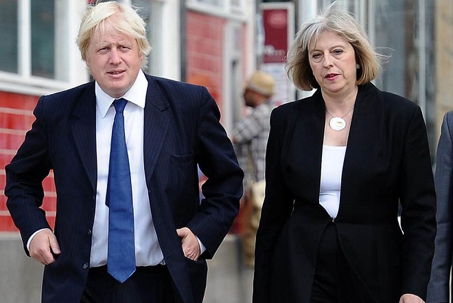 Theresa May and Boris Johnson