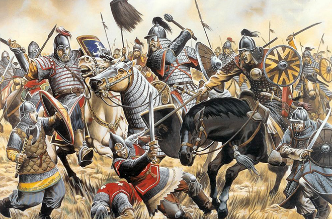 Battle of Genghis Khan hordes