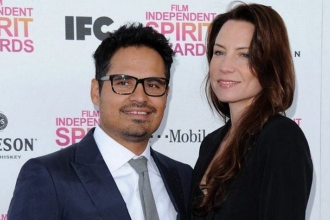 Michael Peña with his wife, Brie Shaffer