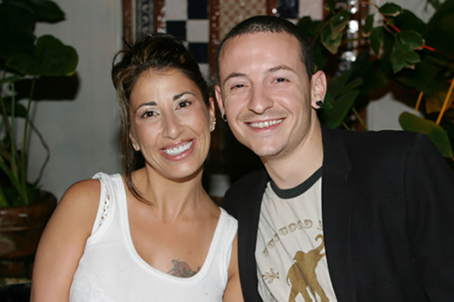 Chester Bennington with his first wife, Samantha