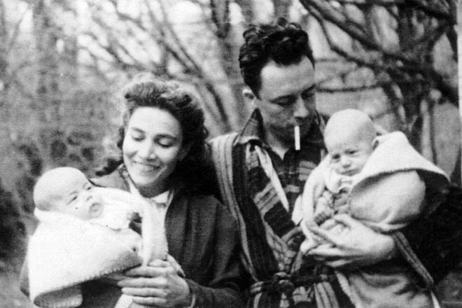 Albert Camus and Francine Faure with their children